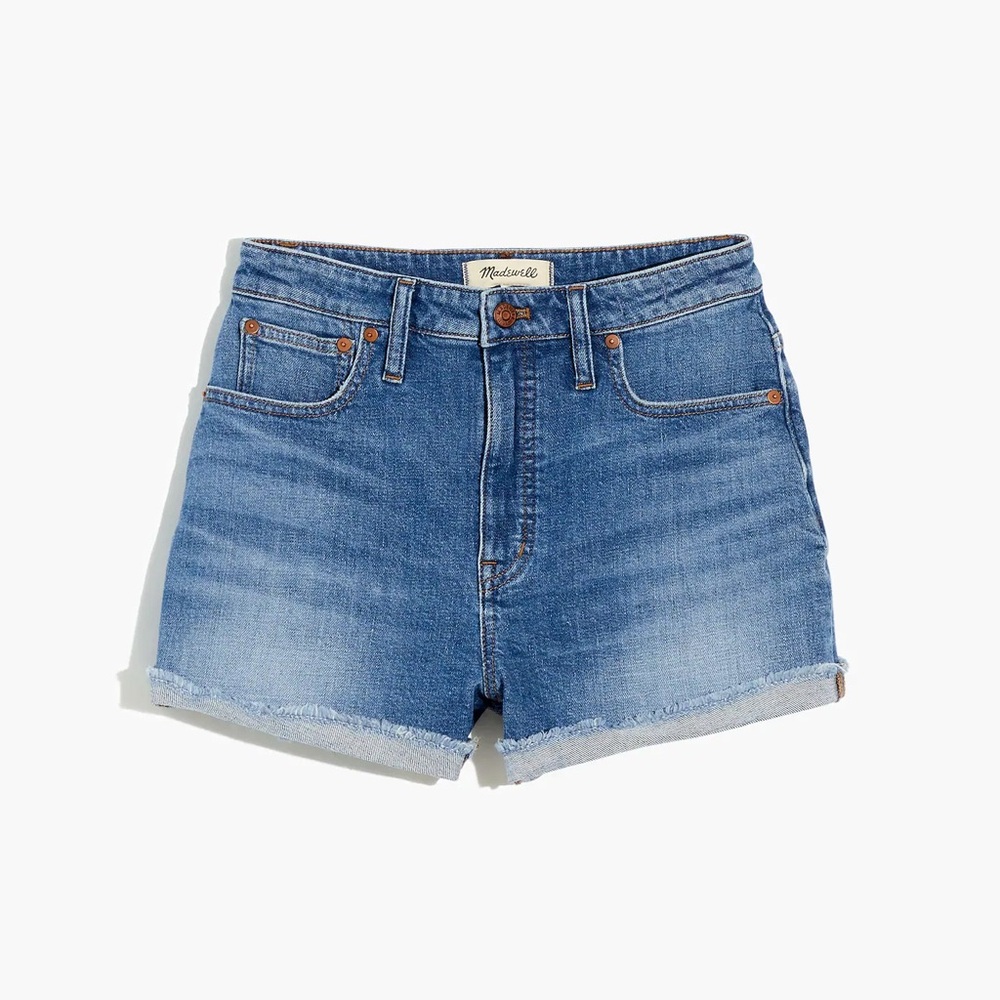 Madewell Curvy High-Rise Denim Shorts in Lavista Wash